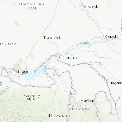 Map showing location of Nekrasovskaya (45.144680, 39.748680)
