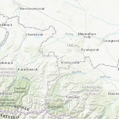 Map showing location of Nezhinskiy (43.928330, 42.685560)
