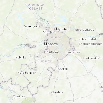 Map showing location of Nikulino (55.669430, 37.465980)