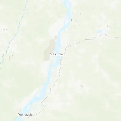 Map showing location of Nizhniy Bestyakh (61.962020, 129.912450)