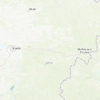 Map showing location of Nizhniy Ingash (56.200300, 96.537300)