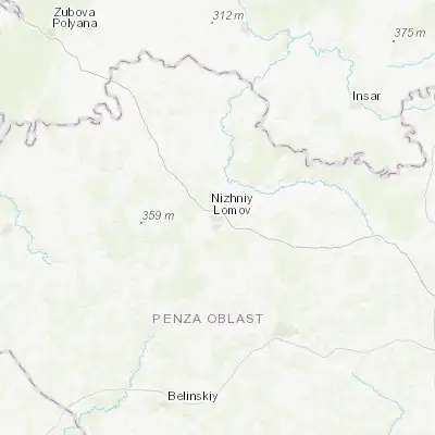Map showing location of Nizhniy Lomov (53.530410, 43.676630)