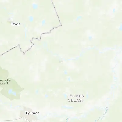 Map showing location of Nizhnyaya Tavda (57.673060, 66.172500)