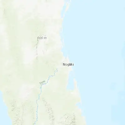 Map showing location of Nogliki (51.799170, 143.138710)