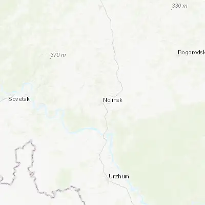 Map showing location of Nolinsk (57.559620, 49.936290)