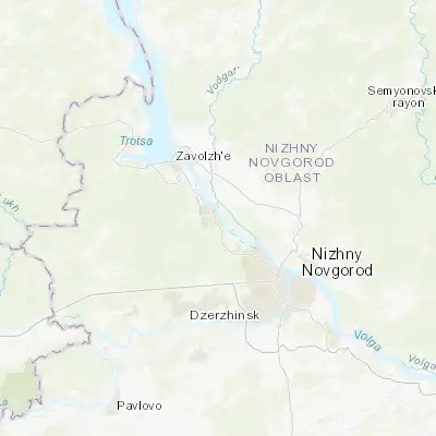 Map showing location of Novaya Balakhna (56.489890, 43.601140)