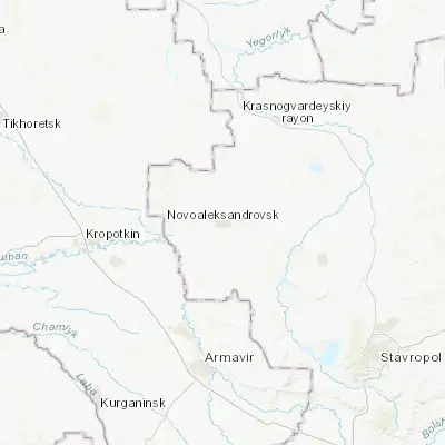 Map showing location of Novoaleksandrovsk (45.494800, 41.220750)