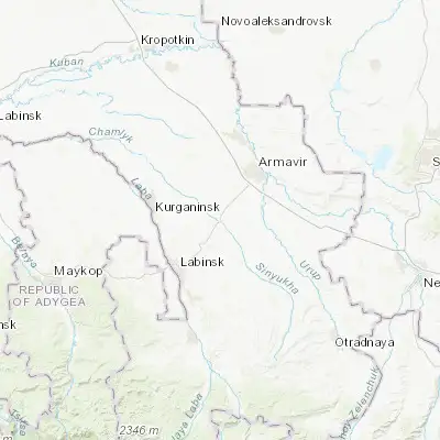 Map showing location of Novoalekseyevskaya (44.818890, 40.933890)