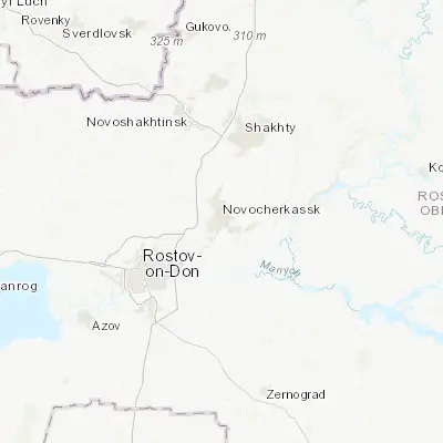 Map showing location of Novocherkassk (47.420960, 40.091850)