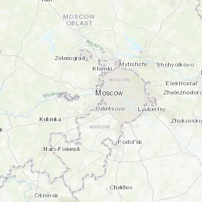 Map showing location of Novoivanovskoye (55.703810, 37.365100)