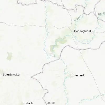 Map showing location of Novokhopërsk (51.096900, 41.625200)
