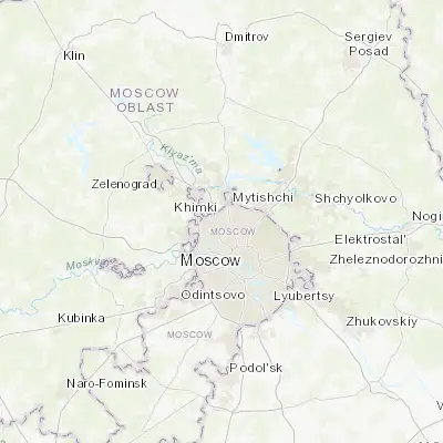 Map showing location of Novokhovrino (55.866670, 37.500000)