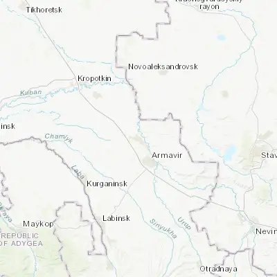 Map showing location of Novokubansk (45.117000, 41.026700)