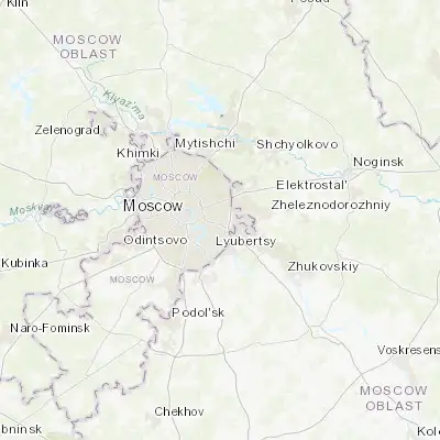 Map showing location of Novokuz’minki (55.716670, 37.783330)