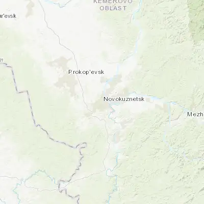 Map showing location of Novokuznetsk (53.755700, 87.109900)