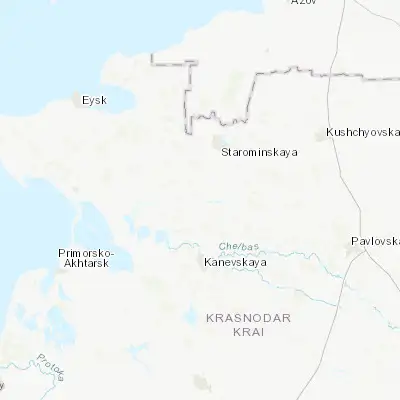 Map showing location of Novominskaya (46.316300, 38.958600)