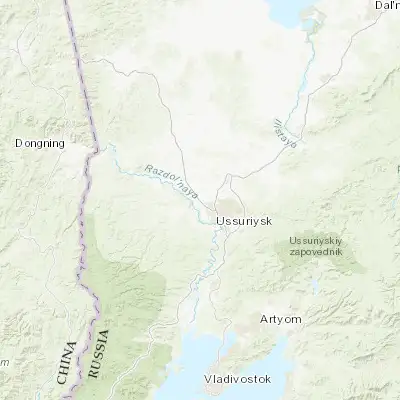 Map showing location of Novonikol’sk (43.855180, 131.862570)