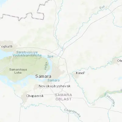Map showing location of Novosemeykino (53.370560, 50.354280)
