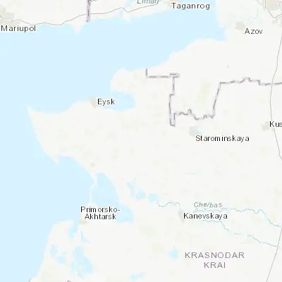 Map showing location of Novoshcherbinovskaya (46.476690, 38.647570)