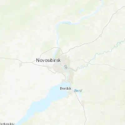Map showing location of Novosibirsk (55.041500, 82.934600)