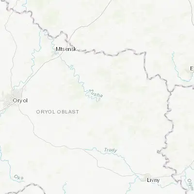 Map showing location of Novosil’ (52.973870, 37.040480)