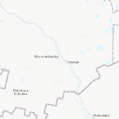 Map showing location of Novovarshavka (54.172100, 74.694600)