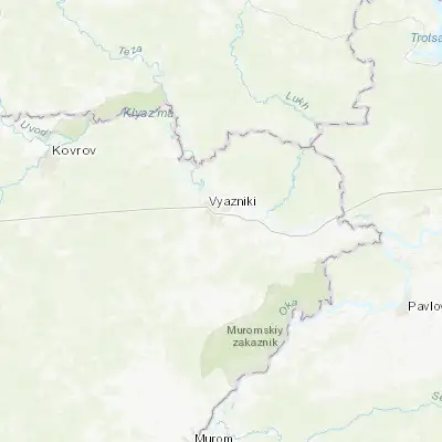 Map showing location of Novovyazniki (56.197500, 42.171110)