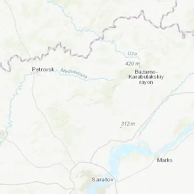 Map showing location of Novyye Burasy (52.132360, 46.071440)