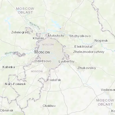 Map showing location of Novyye Kuz’minki (55.700000, 37.750000)