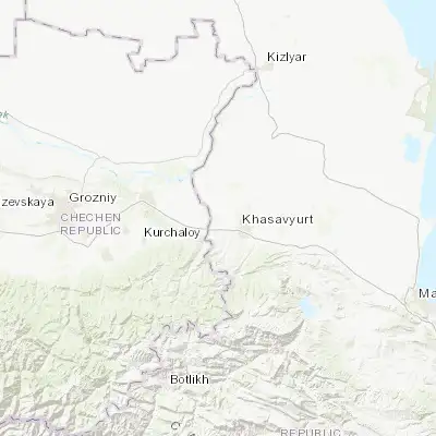 Map showing location of Nuradilovo (43.284470, 46.457630)