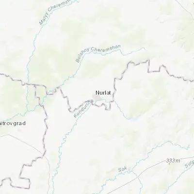 Map showing location of Nurlat (54.427660, 50.805110)
