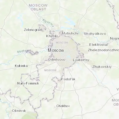 Map showing location of Obruchevo (55.659100, 37.522910)