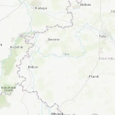 Map showing location of Odoyev (53.939330, 36.686390)
