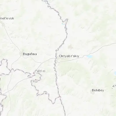 Map showing location of Oktyabr’skiy (54.481470, 53.471030)