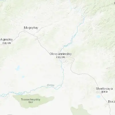 Map showing location of Olovyannaya (50.950000, 115.566670)
