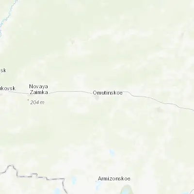 Map showing location of Omutinskiy (56.474530, 67.670870)