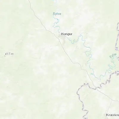 Map showing location of Orda (57.195090, 56.909080)