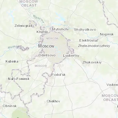 Map showing location of Orekhovo-Borisovo Severnoye (55.616670, 37.683330)