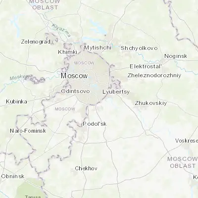 Map showing location of Orekhovo-Borisovo (55.612520, 37.726390)