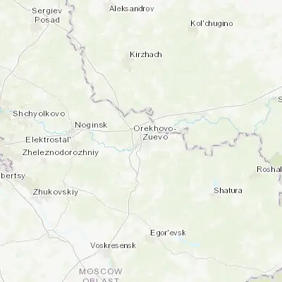 Map showing location of Orekhovo-Zuyevo (55.806720, 38.961780)