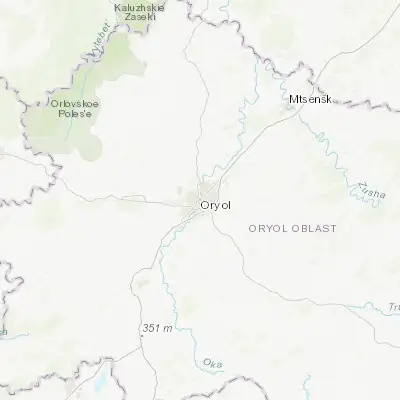 Map showing location of Orël (52.965080, 36.078490)