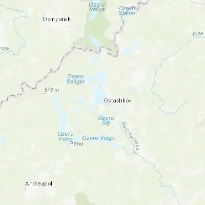 Map showing location of Ostashkov (57.146670, 33.107530)