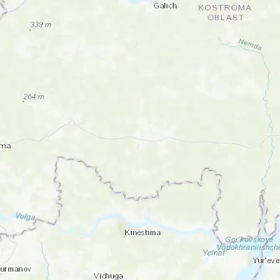 Map showing location of Ostrovskoye (57.805740, 42.243320)