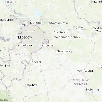 Map showing location of Ostrovtsy (55.587500, 38.005560)