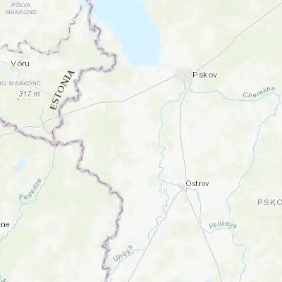Map showing location of Palkino (57.540890, 28.012570)