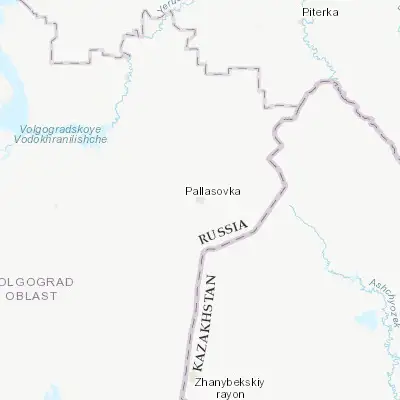 Map showing location of Pallasovka (50.050000, 46.883330)