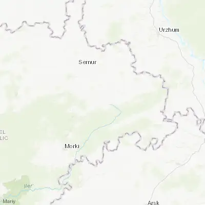 Map showing location of Paran’ga (56.703890, 49.404720)