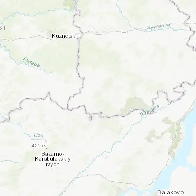 Map showing location of Pavlovka (52.689660, 47.140460)