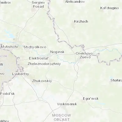 Map showing location of Pavlovskiy Posad (55.781870, 38.650250)