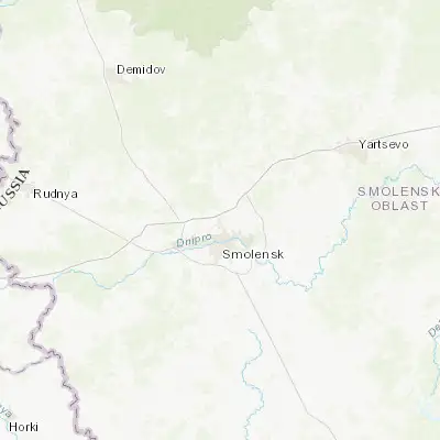 Map showing location of Pechersk (54.853550, 32.031540)